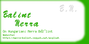 balint merra business card